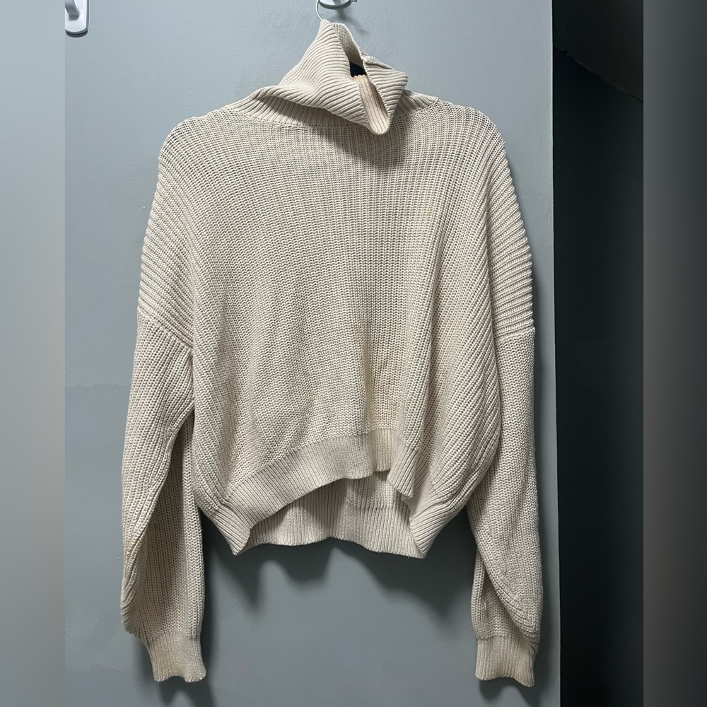 Cream Brandy Melville Turtleneck Sweater